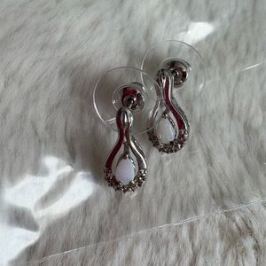 925 Sterling Silver Opal Earrings – Teardrop Sparkle | Dainty Luxe |